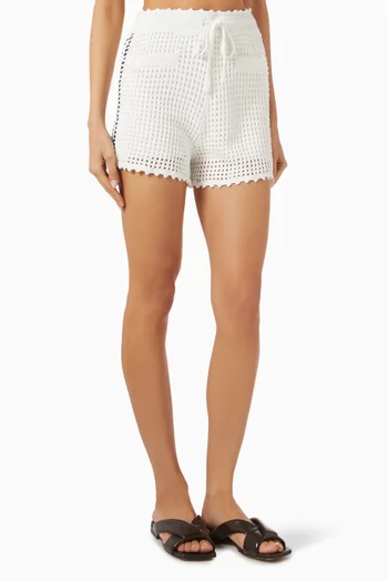 Hadley Knit Shorts in Cotton Chainette
