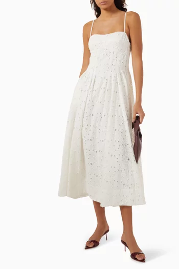 Kittiya Broderie Anglaise Midi Dress