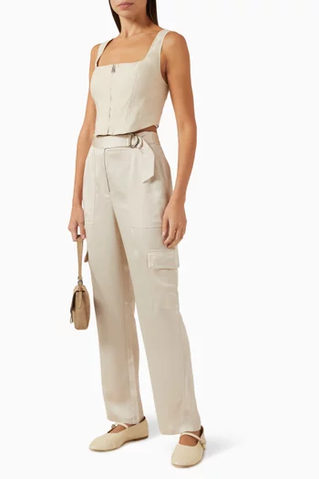 Carolina Utility Pants in Satin