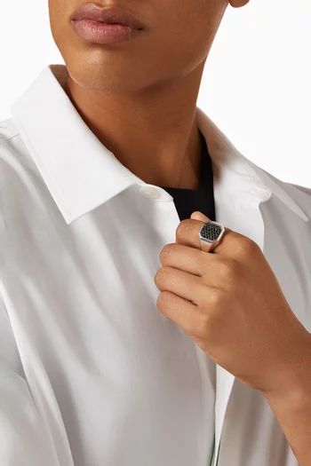 Streamline® Diamond Signet Ring in Sterling Silver