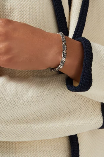 Chevron Link Bracelet in Sterling Silver