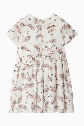 Check Umbrella Shirt Dress in Cotton