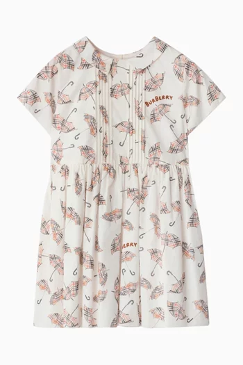 Check Umbrella Shirt Dress in Cotton