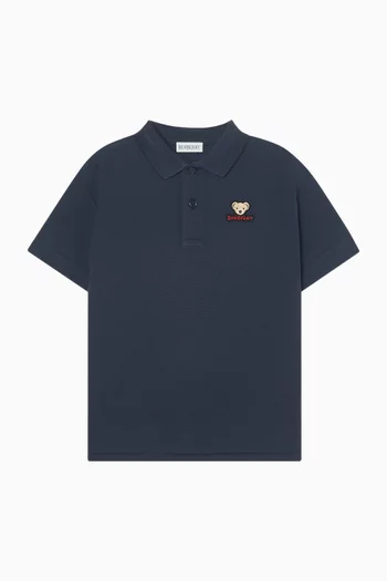 Thomas Bear Polo Shirt in Cotton-pique