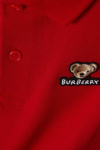 Thomas Bear Polo Shirt in Cotton-pique