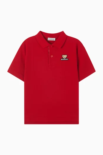 Thomas Bear Polo Shirt in Cotton-pique