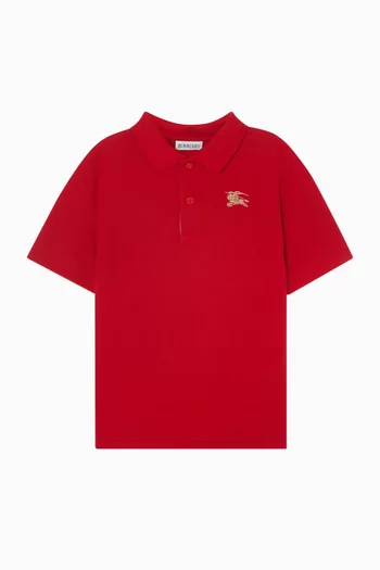 Equestrian Knight Polo Shirt in Cotton-pique