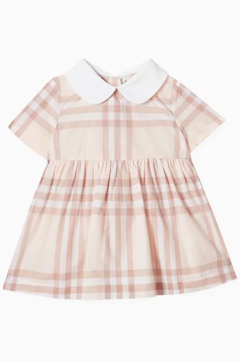 Check Dress & Bloomers in Poplin