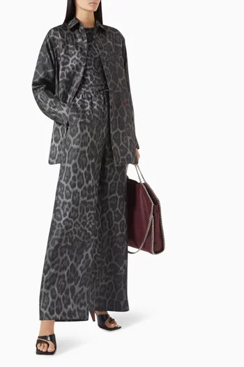 Leopard-print Shirt in Silk