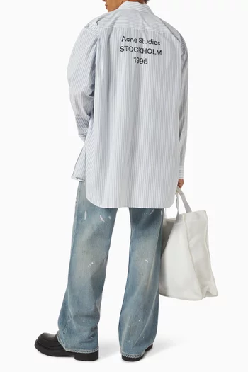 Striped Button-up Shirt in Organic Cotton