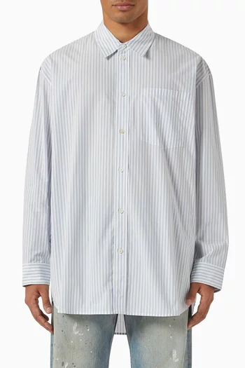 Striped Button-up Shirt in Organic Cotton