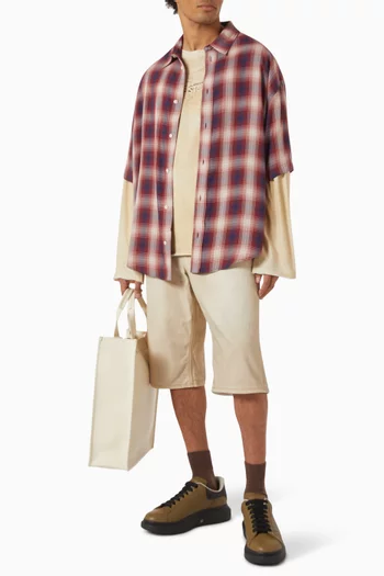 Check Button-up Shirt in Viscose
