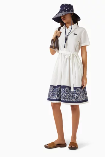 Slubbed Dress in Cotton-poplin