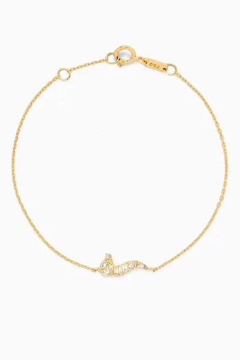 Oula XS Arabic Letter 'Meem' Diamond Bracelet in 18kt Gold