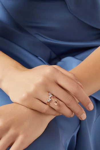 "Hobb/Love" Diamond Ring in 18kt Rose Gold