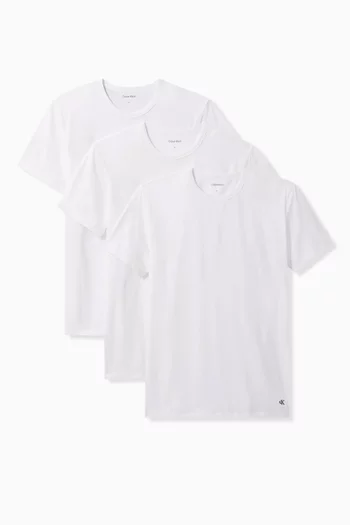 Lounge T-shirt in Stretch-cotton, Set of 3