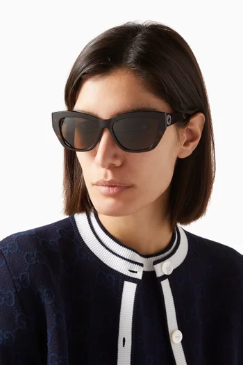 Cat-eye Sunglasses in Recycled Acetate
