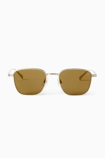 Square Sunglasses in Gold-tone Metal