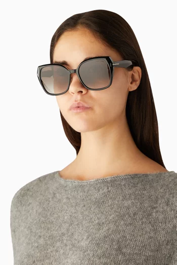 نظارة شمسية بلم بإطار أسيتات