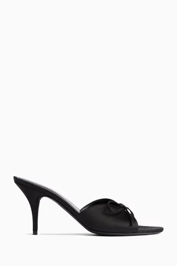 Knife Bow 80 Sandals in Satin