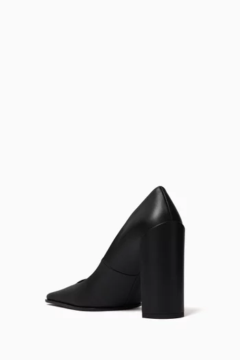 Square 90 Pumps in Leather
