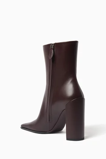 Square 90 Ankle Boots in Leather