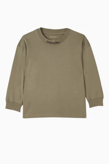 Logo Collar T-shirt in Cotton Jersey