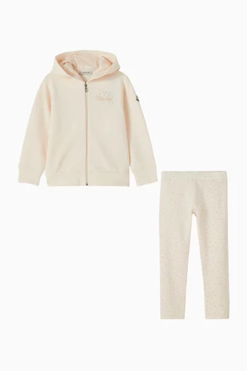 Logo Hoodie & Leggings Set in Cotton