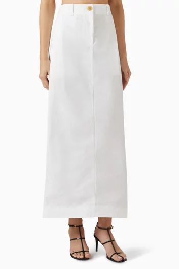 Lucian Skirt in Compact Cotton Poplin