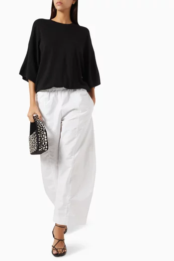 Clover Crop Pants in Compact Poplin