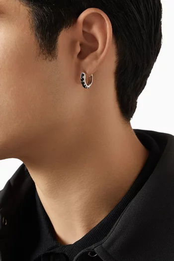Crystal Hoop Earring in Sterling Silver