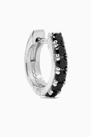 Crystal Hoop Earring in Sterling Silver
