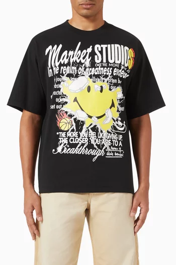 Smiley Greatness T-shirt in Cotton