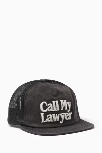 Call My Lawyer Trucker Cap in Denim & Mesh