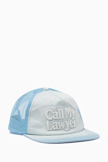 Call My Lawyer Trucker Cap in Denim & Mesh