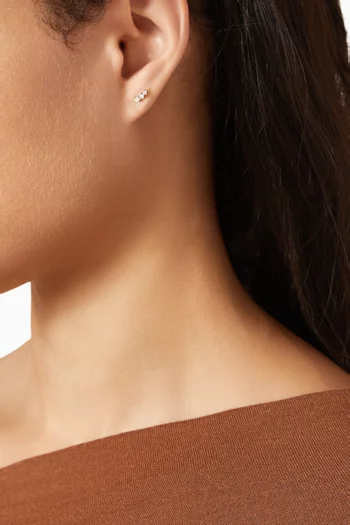 Glimmer Crystal Climber Earrings in 18kt Gold Plated