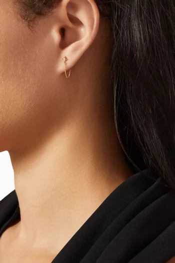 Cosmic Star Chain Earrings in 18kt Gold-plated Silver