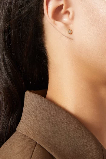 Pear Crystal Studs in 18kt Gold-plated Silver
