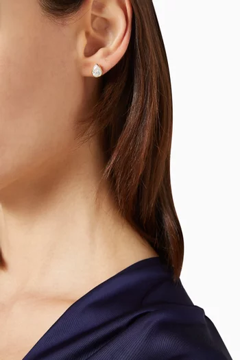 أقراط نيكيتا بتصميم إطار مطلية ذهب عيار 14