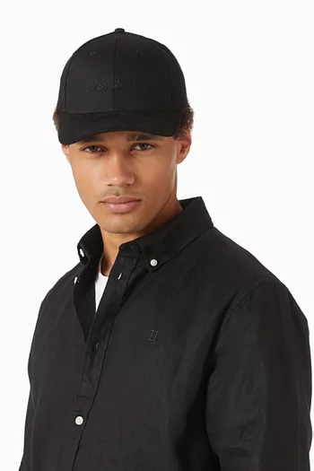 Brad Logo Baseball Cap in Cotton & Suede