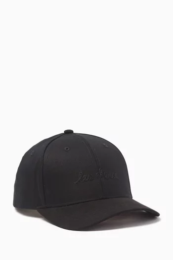 Brad Logo Baseball Cap in Cotton & Suede