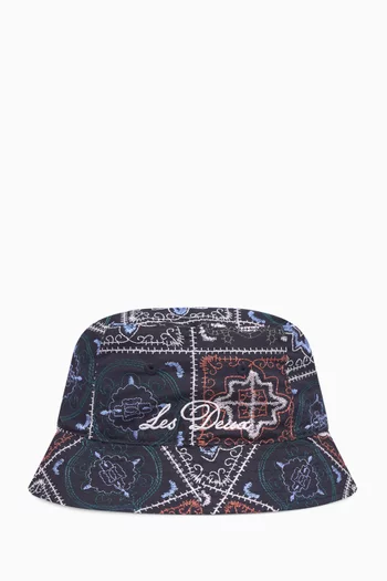 Tile Bucket Hat in Cotton