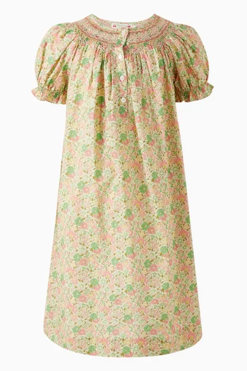 Smocked Jarah Dress in Organic Cotton
