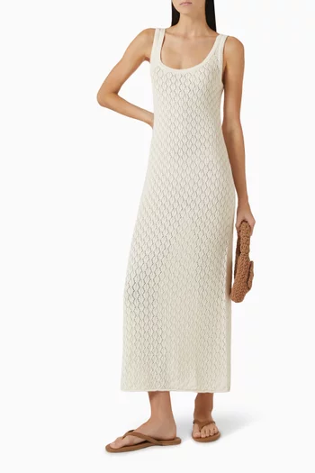 Openwork Dress in Cotton-knit