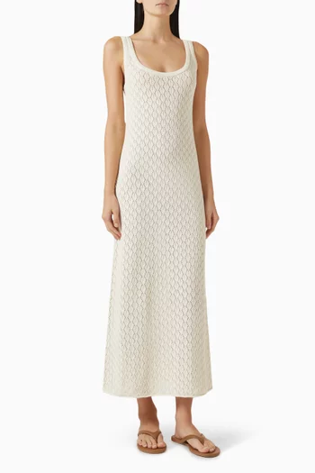 Openwork Dress in Cotton-knit