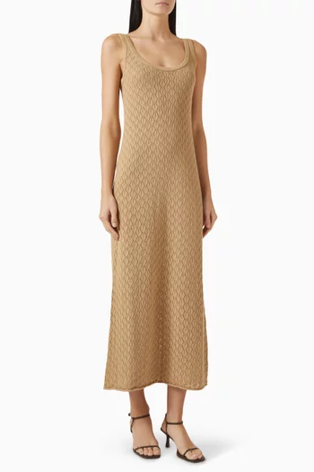 Openwork Dress in Cotton-knit
