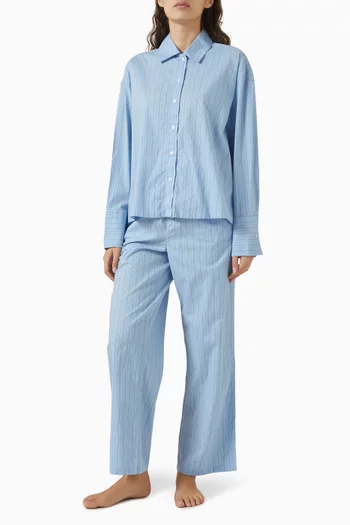 Pyjama Shirt in Cotton-poplin