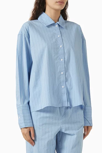 Pyjama Shirt in Cotton-poplin