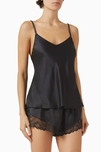 Cami Top & Shorts Set in Satin