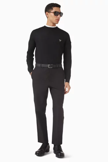 سترة بفتحة رقبة مستديرة صوف فائق النعومة